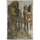 F D Taggart, oil on canvas, street scene 1962, 30" x 20", framed