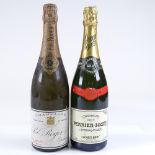 A bottle of Pol Roger Champagne 1971, and a bottle of Perrier Jouet Champagne (2)