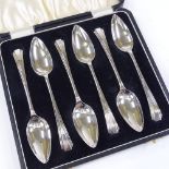 A set of Art Deco silver grapefruit spoons, by Israel Sigmund Greenberg & Co, hallmarks Birmingham
