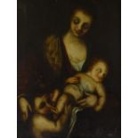 Manner of Gaetano Lapis, mid-19th century Italian School oil on canvas, Madonna and child,