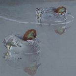 Eric Ennion SWLA (1900 - 1981), watercolour, ducks on the water, 9" x 11", framed