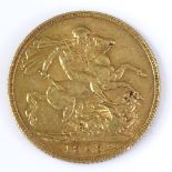 An Edward VII 1905 gold sovereign