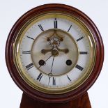 A late Victorian mahogany-cased mantel clock, with 8-day striking movement and anchor escapement,