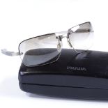 Prada new lady's sunglasses, with grey/beige opaque frames