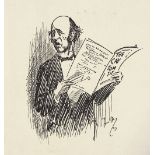 Phil May, folder of late 19th century caricature prints, sheet size 12.5" x 9" (15)