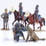 A collection of Britains and Del Prado diecast metal soldiers