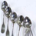 A set of 12 Danish sterling silver teaspoons, by Hans Hansen, 5.9oz total