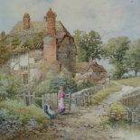 Stephen Bowers, watercolour, country cottage, 18" x 15", framed