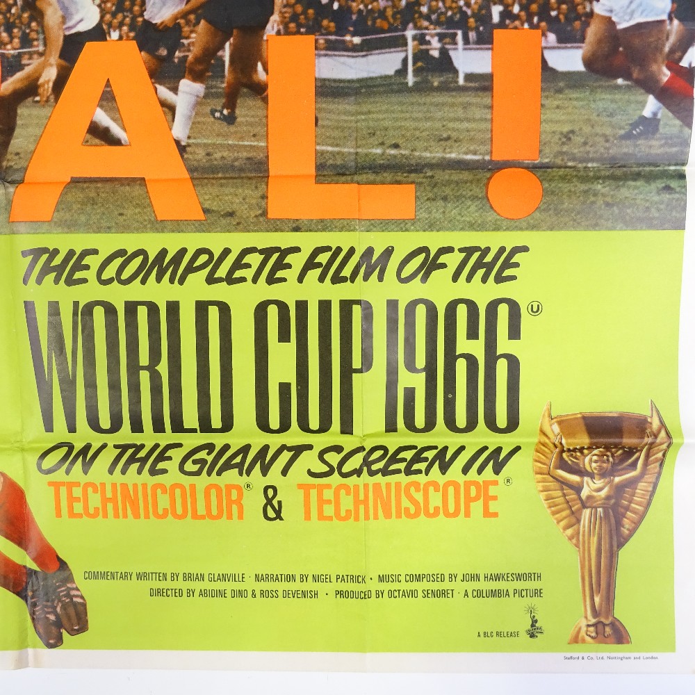 Goal! - 1966 World Cup film - British quad, 30" x 40", unframed - Image 3 of 5