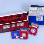 2 cased sets of 1977 Silver Jubilee medals, and 2 others, and a 1935 commemorative medal