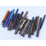 A quantity of Vintage fountain pens