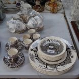 World Wildlife Fund Wedgwood plates, Royal Albert Silver Maple tea set, and Palissy Thames River