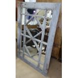 A rustic design window, with mirrored panels, W94cm, H137cm