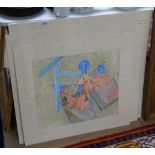 Carola Richards (1916 - 2004), 4 watercolours, abstract compositions, largest 21" x 24"