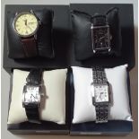 4 modern boxed gent's wristwatches, 2 Boss and 2 Rotary