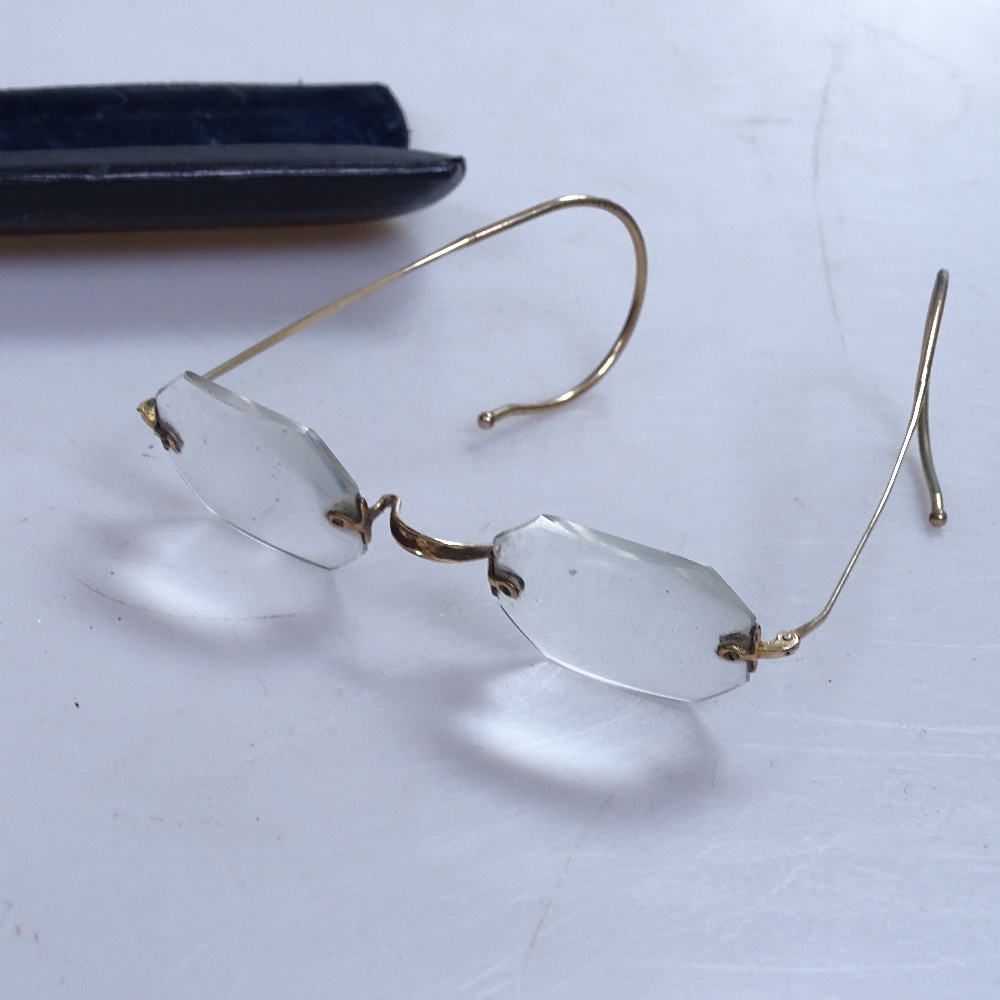 Cased gold-mounted spectacles - Image 2 of 2