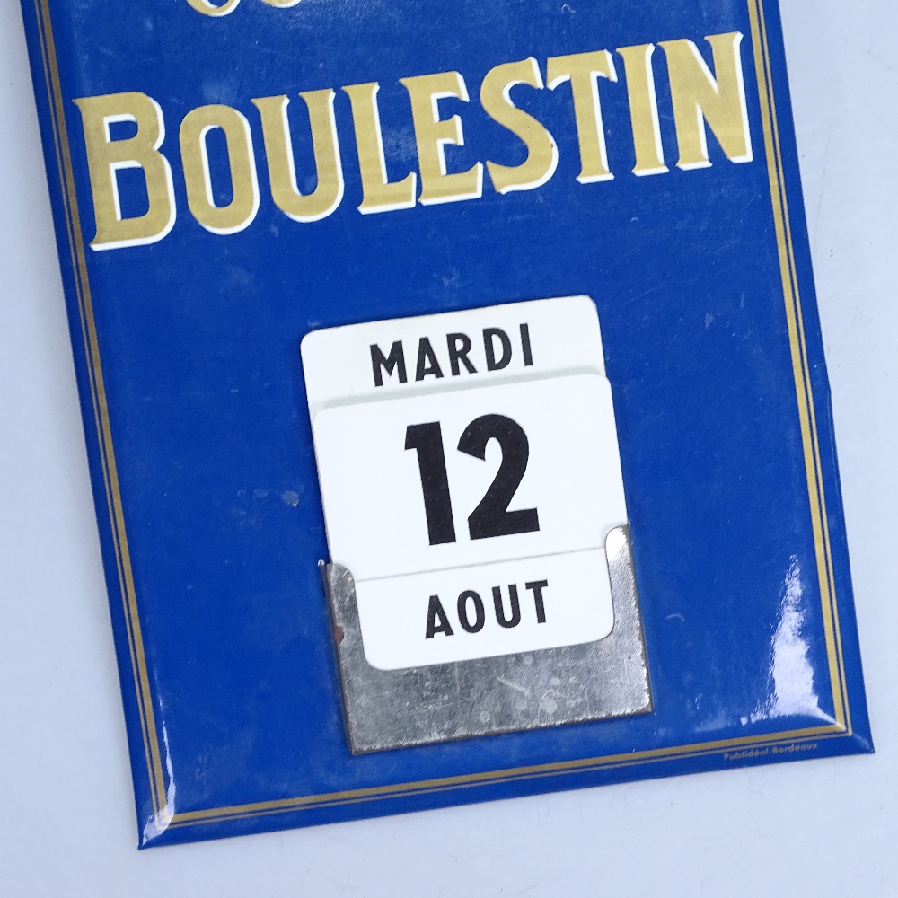 A French advertising perpetual calendar, height 11.5" - Image 2 of 2