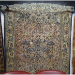 A blue ground Persian design rug, 180cm x 135cm