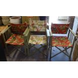 3 folding garden chairs