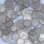A quantity of British silver coins