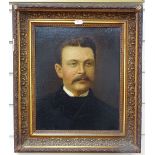 A E Harris, oil on canvas, portrait of a gentleman, in giltwood frame