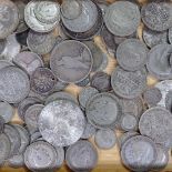 A collection of silver coins