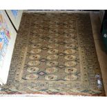 A brown ground Tekke rug, 140cm x 105cm