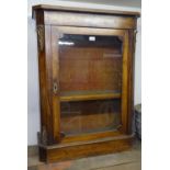 A Victorian rosewood and satinwood strung pier cabinet, with ormolu mounts, W70cm