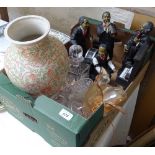 Jazz band figures, Oriental vase etc