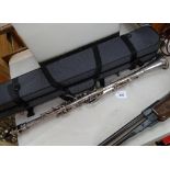 A USA Three Star silver plated clarinet with carrying case