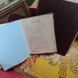 A 1940s scrapbook, autograph books, and a Victorian In Memoriam book