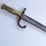 A brass-handled bayonet, 27"