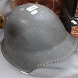A military steel helmet
