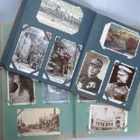 2 albums of early 20th century postcards, including First World War
