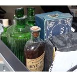 A demagnetizing instrument, Antique medicine and chemist's bottles