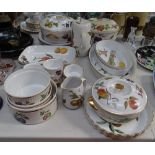 Royal Worcester Evesham pattern casserole dishes, serving plates etc