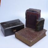 A carriage clock case, book design photographs case, and 2 others