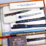 Various boxed and other fountain pens