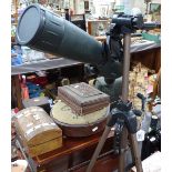 A Luyi 25-115 x 80 spotting scope on tripod