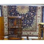 A blue ground Keshan carpet, 230cm x 160cm