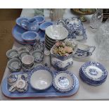 Yuan pattern dinnerware, Portuguese set, and Oriental bowls and spoons