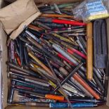 A box of Vintage fountain pens, parts etc