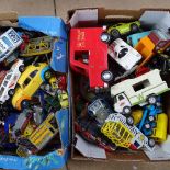 2 boxes of diecast toys