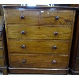 A 19th century mahogany 5-drawer chest, W120cm