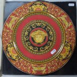 Boxed Rosenthal Versace Medusa wall plaque, 12", and another Le Voyage de Marco Polo