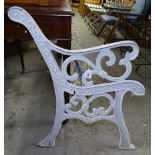 A pair of cast-iron scrolled bench ends