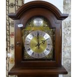 A reproduction mahogany 8-day Grandmother clock, H180cm