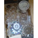 A box of glass and teaware