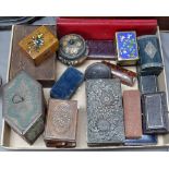 Antimony box, brass box, and decorative boxes