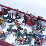Diecast and other miniature knights etc